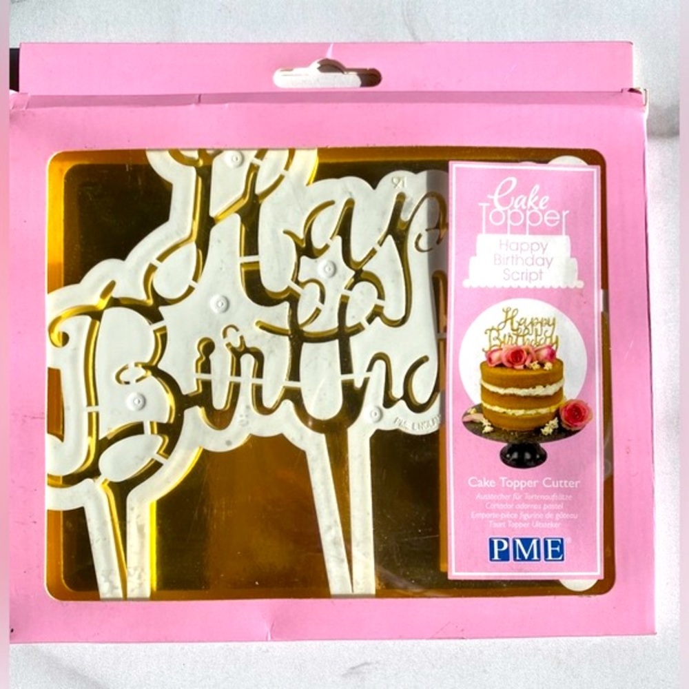 Cake Topper Happy Birthday Fondant Cutter PME